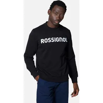 Pánská mikina Rossignol LOGO SWEAT RN FT pánská černá bavlněná mikina-L