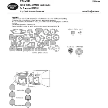 Plastikový model New Ware 1/48 Mask Mi-24P Hind-F ADVANCED (TRUMP)