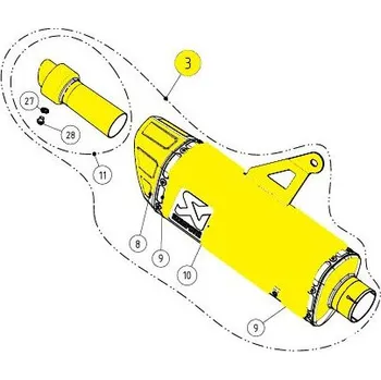 AKRAPOVIČ tlumič RACING LINE M-AP01803T RIGHT