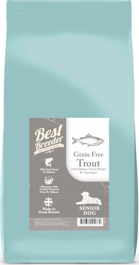 Best Breeder Grain Free Senior Trout with Salmon, Sweet Potato & Asparagus 12 kg