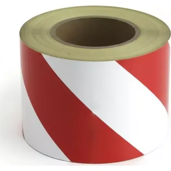 Výstražná páska Bílo-červená levá reflexní výstražná páska - délka 45 m, šířka 10 cm
