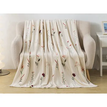 XPOSE® Mikroplyšová deka DIVOKÉ MÁKY 140x200 cm, Mikroplyš + Prodloužená možnost vrácení zboží do 50 dnů