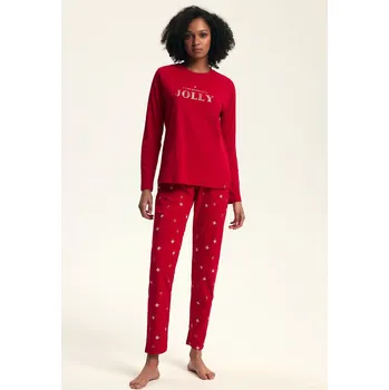 Dámské noční prádlo Henderson Dámské pyžamo 43718 Dotie délka/r S-3XL červená XL