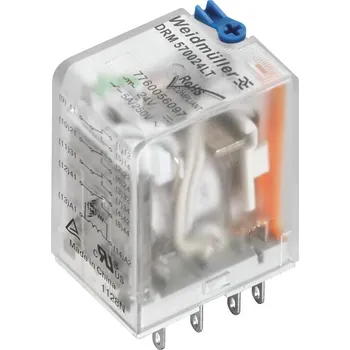 Relé Weidmüller DRM570024LT D-SERIES DRM, Relé, Počet kontaktů: 4, Přepínací kontakt s testovacím tlačítke