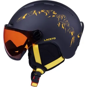 Sportovní chránič Dětská lyžařská helma Laceto MOUNT S Černá, Žlutá