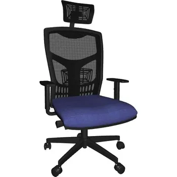 Kancelářský vozík Kancelářská židle YORK síť 3 Látka: Fill-modrá (82)