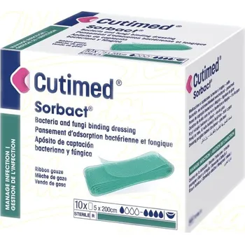 Krytí na ránu Cutimed Sorbact Ribbon antim.kr.příze 5cmx2m10ks