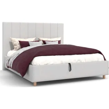 Postel Čalouněná postel Pasadena Frame Storage, Plastic, Paris Light Grey, 180x200 cm