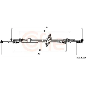 Tažné lanko, ruční převodovka COFLE 92.2CB.RE004