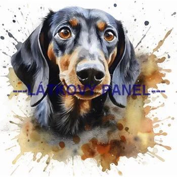 Látkový panel - Pes - PS-140 Velikost: 30x30cm, Materiál: Mikroplyš