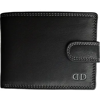 Peněženka DD 125-05 pánská kožená peněženka černá/šedá