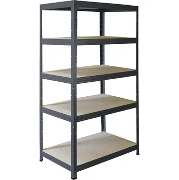 regál meets-ecommerce UG Kovový dílenský regál 180x100x45, 4-7 polic barva: antracitová, počet polic: 5 polic