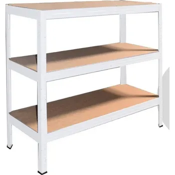 regál meets-ecommerce UG Kovový dílenský regál 115x120x40, 3-4 police barva: bílá, počet polic: 3 police