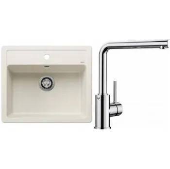 Granitový dřez Blanco Set 07-A 25 Legra 6 Bílá soft + Mila Chrom