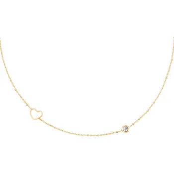 Náhrdelník Náhrdelník choker Birthstone Gold Měsíc narození: Duben - Zirkon Křištál