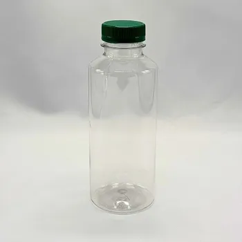 Jednorázové nádobí Wepack Plastová lahvička PET 0,5 l transparentní kulatá s víčkem 1 kar x 221 ks