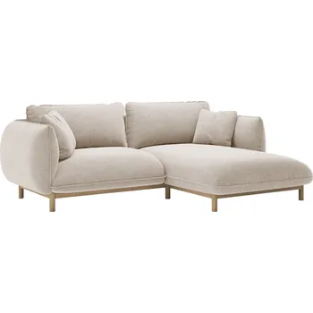 Pohovka Micadoni Světle béžová rohová pohovka Ada 214 cm, pravá