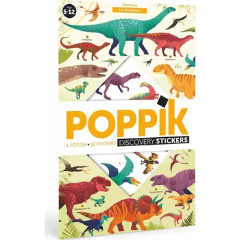 samolepka Poppik Vzdělávací samolepkový plakát Dinosauři