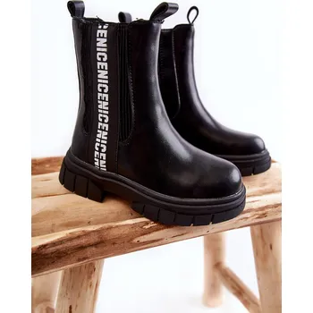 Dámské kozačky Boto Dětské vysoké zateplené kozačky černé Kimmy Boto černá 2017466