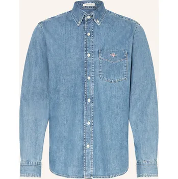 Pánská košile Gant Pánská Džínová Košile Regular Fit, tmavě modrá, 42