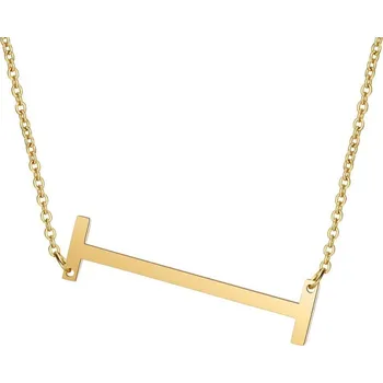 Náhrdelník Flamenco Mystique Pozlacený náhrdelník z chirurgické oceli s písmenem I, délka 45+4 cm, odolný proti korozii