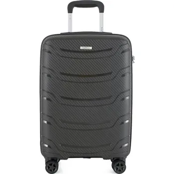 Plastový kufr HIGHBURY Carbon L - šedá
