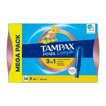 Menstruační tampony Tampax Tampony s aplikátorem Pearl Compak Regular 36 ks