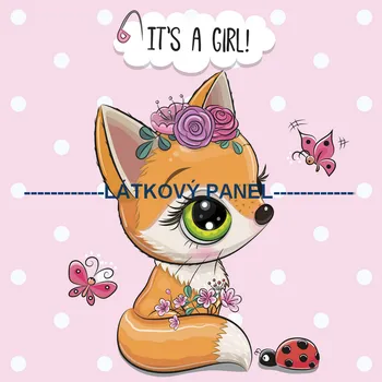 Látkový panel - Dětský - DE-18 Velikost: 15x15cm, Materiál: Mikroplyš