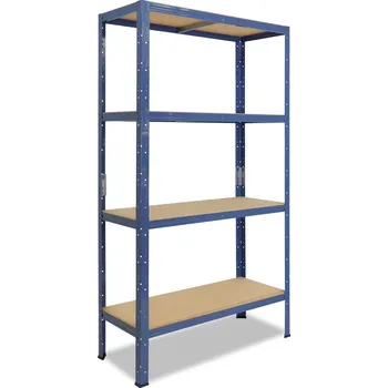 regál meets-ecommerce UG Kovový regál 180x75x23, 4-7 polic barva: modrá, počet polic: 4 police