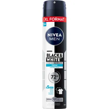 Nivea Men antiperspirant sprej 200 ml Invisible Black & White Fresh XL