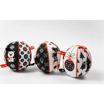 Hračka pro nejmenší Černá na bílé Kontrastní míčky VÁNOCE
