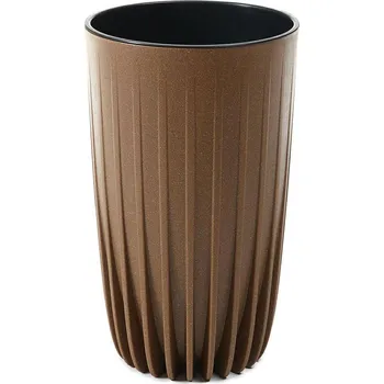 Květináč Květináč STRIPPED ECO III 25 cm hnědý