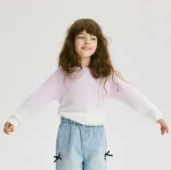 Dívčí mikina Reserved - Svetr s efektem ombre - hroznová - 758FH-48X - 758FH-48X-92