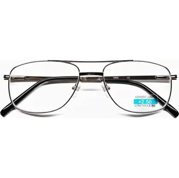 Brýle na čtení Čtecí dioptrické brýle BLACKEAGLE TR117 dioptrie +2.50 FLEXI černé kovové rámečky unisex (čtecí brýle +2,5 | brýle na čtení | brýle kovové čtecí | flexi nožičky brýle | unisex černé brýle | kovové rámečky brýle | dioptrické brýle na čtení | brýle na dálku