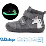 Celoroční obuv DDstep barefoot A063-52815M Dark Grey SVÍTÍCÍ VE TMĚ dívčí Velikost: 29