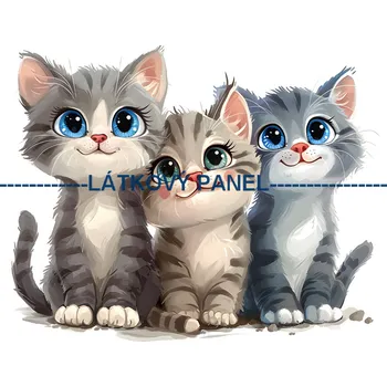 Látkový panel - Kočka - KČ-173 Velikost: 40x40cm, Materiál: Mikroplyš
