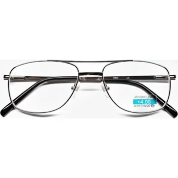 Brýle na čtení Čtecí dioptrické brýle BLACKEAGLE TR117 dioptrie +4.00 FLEXI černé kovové rámečky unisex (čtecí brýle +4,0 | brýle na čtení | brýle kovové čtecí | flexi nožičky brýle | unisex černé brýle | kovové rámečky brýle | dioptrické brýle na čtení | brýle na dálku