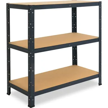 regál meets-ecommerce UG Kovový regál 115x110x30, 3-4 police barva: antracitová, počet polic: 3 police