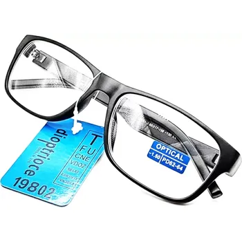 Brýle na čtení Dioptrické brýle na dálku SURGLASS DE LUXE, mínusové -1.50 dioptrie, černé plastové unisex rámečky (dioptrické brýle -1,5 | brýle na dálku | mínusové brýle | brýle pro krátkozraké | černé brýle | plastové brýle | unisex brýle | levné dioptrické brýle |)