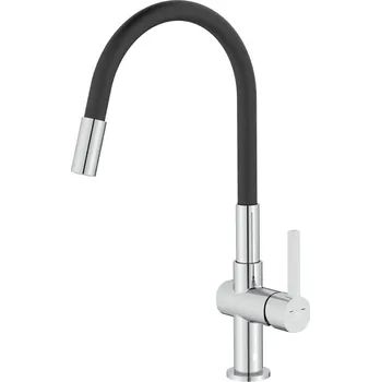 Vodovodní baterie Laveo ALITA stojánková dřezová baterie s elastickým dvoufázovým výtokem BVA_762D