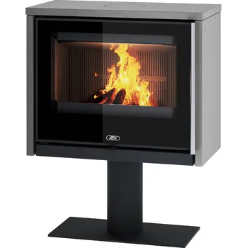 Krbová kamna ABX - Osaka na noze (černý korpus, opláštění žula)