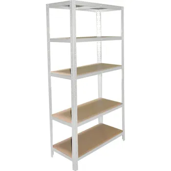 regál meets-ecommerce UG Kovový regál 230x110x30, 5-7 polic barva: bílá, počet polic: 5 polic