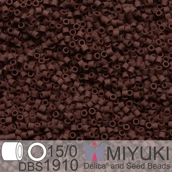 Korálek Korálky Miyuki Delica 15/0. Barva DBS 1910 Matte Opaque Espresso. Balení 2g.