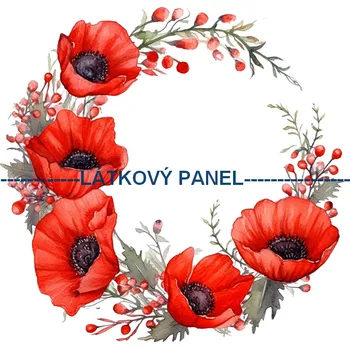 Látkový panel - Vlčí mák - KYT-77 Velikost: 20x20cm, Materiál: Mikroplyš