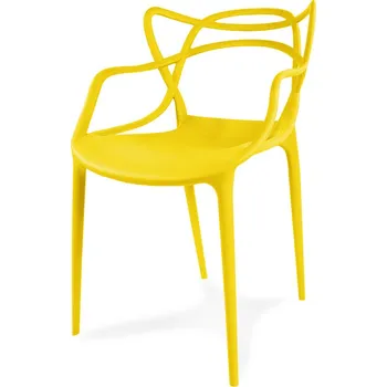 Jídelní židle Plastová židle Aspen žlutá