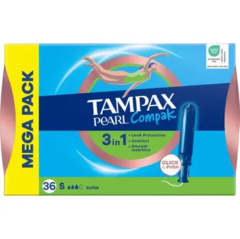 Menstruační tampony Tampax Tampony s aplikátorem Pearl Compak Super 36 ks 36 ks