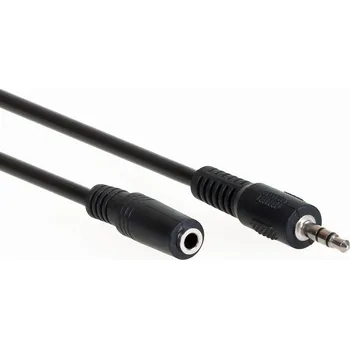Audio kabel KAL050 - prodlužovací stereo audio kabel 5,0 m s konektory 3,5 mm Jack M - 3,5 mm Jack F