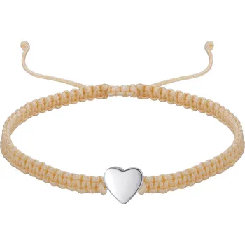 Náramek Olivie Provázkový náramek SRDCE 9680 Ag 925; ≤1,4 g.