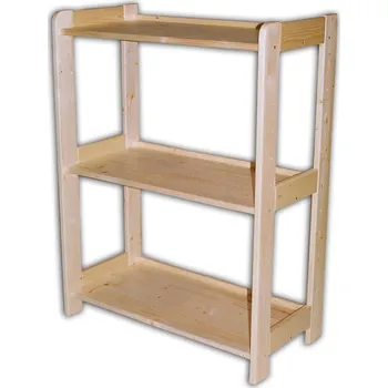 regál Kareš Dřevěný regál 89x45x34cm, 3 police Povrchová úprava: bez povrchové úpravy