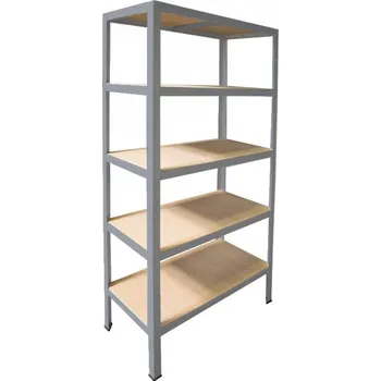 regál meets-ecommerce UG Kovový regál 230x100x40, 5-7 polic barva: šedá, počet polic: 5 polic